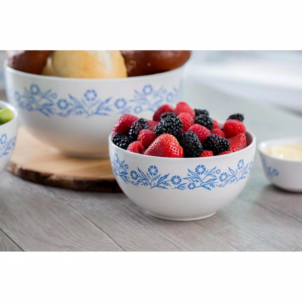CorningWare Cornflower 3-Piece Ceramic Mixing Bowl Set - Blue
