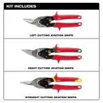 Milwaukee Aviation Snips 3-Pack - Left, Right, and Straight Cut Set thumbnail 5