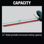 Makita 18V LXT Lithium-Ion Cordless 22 in. Hedge Trimmer (Tool Only) thumbnail 6