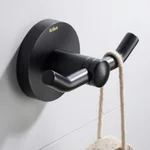 Kraus Elie Double Robe and Towel Hook, Matte Black thumbnail 1