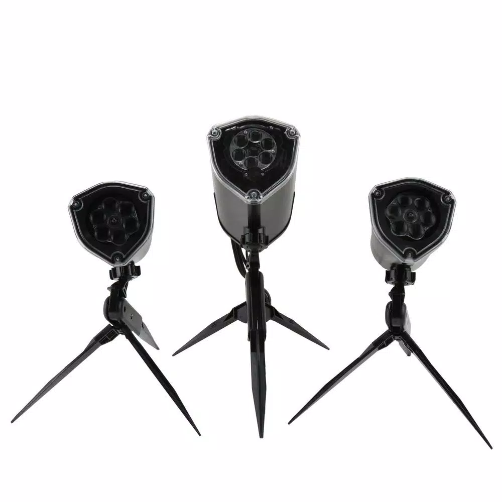 LightShow Multi-Color Whirl-A-Motion Holiday LightSync Projector with Sound Projection and Stake