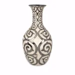 IMAX Benigna Beige Tall Oversized Floor Vase - Handcrafted Ceramic Amphora Decor thumbnail 1