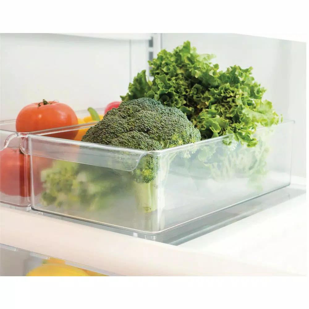 Unbranded Nestable Multi-Purpose Large Clear Plastic Fridge Bin, Shatter-Resistant Organizer