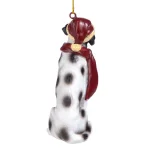 Design Toscano Dalmatian Dog Holiday Ornament Sculpture with Santa Hat and Scarf thumbnail 4
