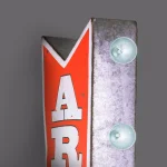 Crystal Art Gallery Arcade Games Metal Arrow Vintage Marquee LED Sign thumbnail 3