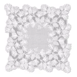 Heritage Lace Woodland 36 in. White Floral Polyester Table Topper thumbnail 1