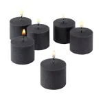 Light In The Dark Black Unscented Votive Candles, 10 Hour Burn Time (Set of 12) thumbnail 1