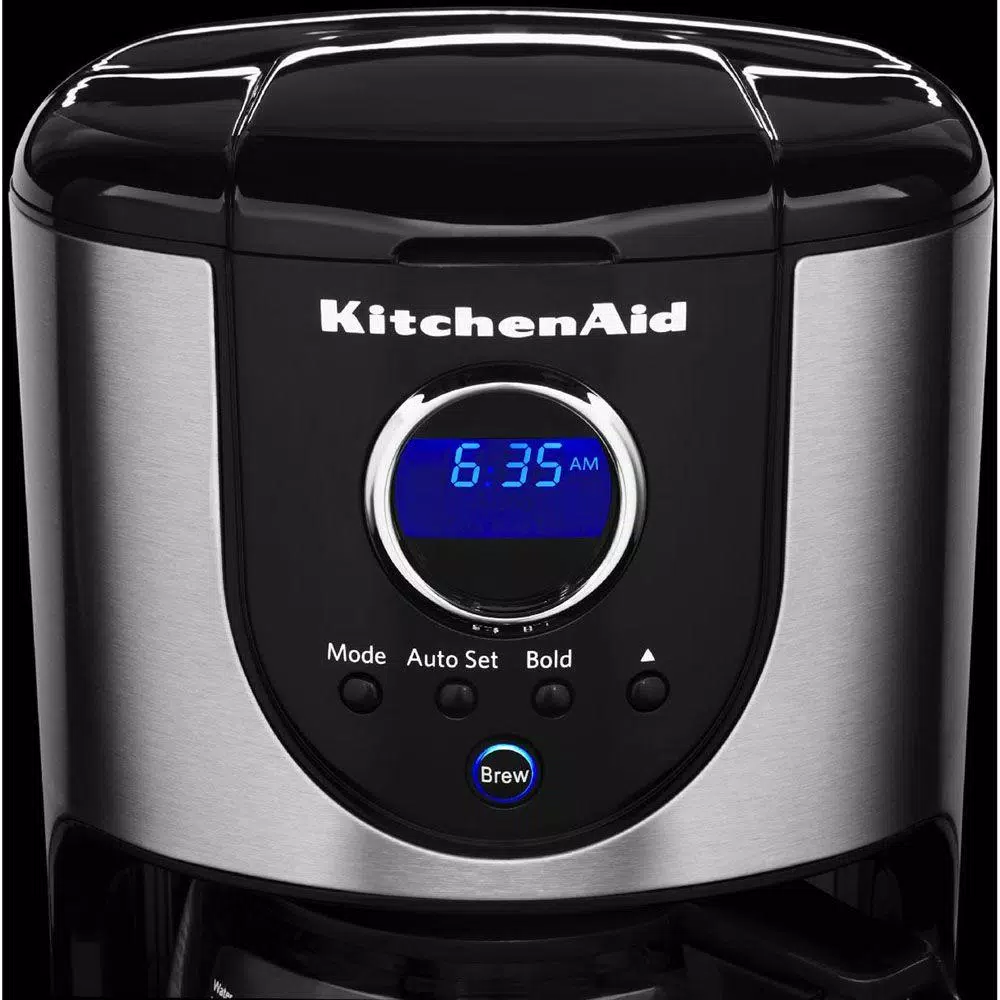 KitchenAid 12-Cup Drip Coffee Maker with Glass Carafe, Onyx Black