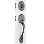 Kwikset Belleview Venetian Bronze Single Cylinder Handleset with Cove Knob and SmartKey Security thumbnail 4