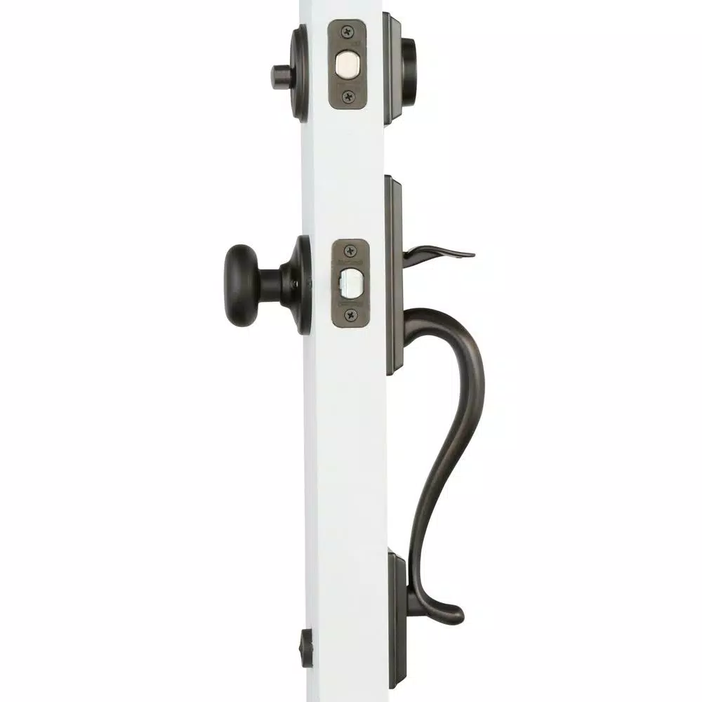 Kwikset Hawthorne Venetian Bronze Single Cylinder Handleset with Juno Knob and SmartKey Security