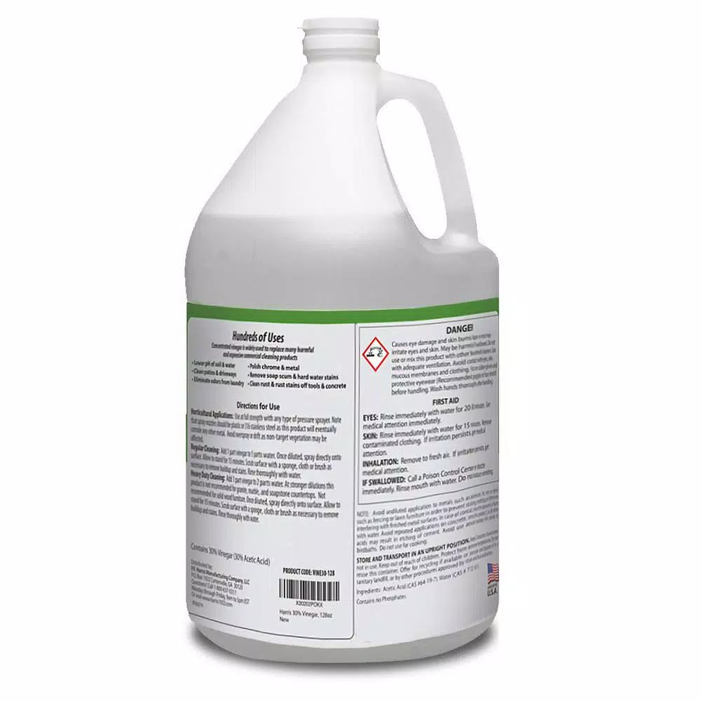 Harris 30% Cleaning Vinegar Concentrate, 128 oz All-Purpose Cleaner