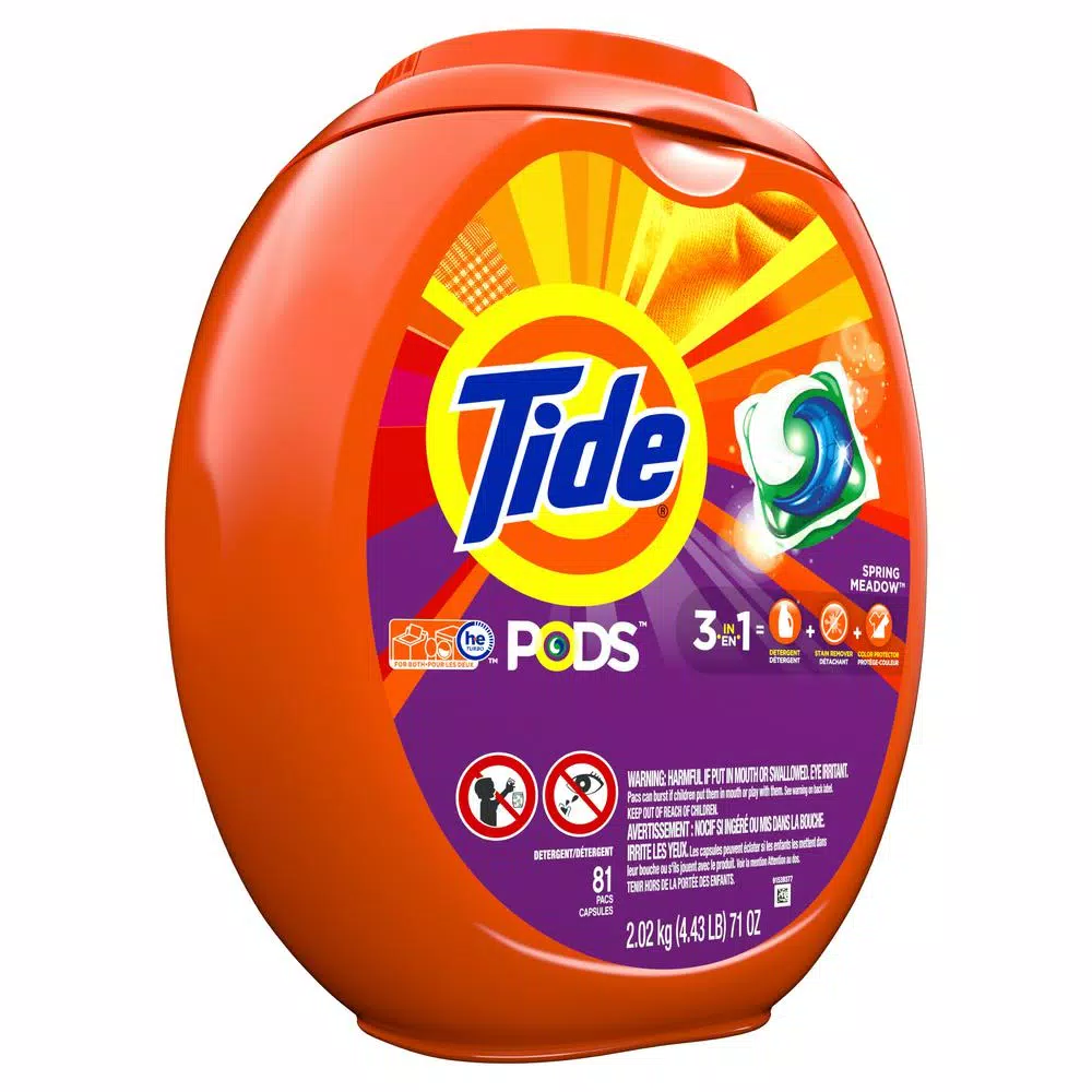 Tide PODS Laundry Detergent Spring Meadows Scent, 81-Count (2-Pack)
