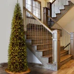 National Tree Company 10 ft. Kingswood Fir Pencil Artificial Christmas Tree with 600 Clear Lights thumbnail 2