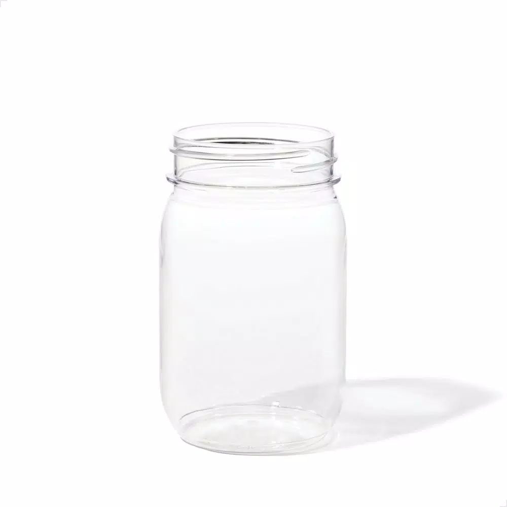 TOSSWARE Unbreakable 16 oz. Clear rPET Plastic Mason Jars, Shatterproof Tossware (Set of 252)