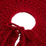 Glitzhome 52 in. Red Knitted Acrylic Christmas Tree Skirt thumbnail 2