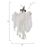 Worth Imports 57 in. Halloween Hanging Ghost Decor with Black and White Hat (Set of 2) thumbnail 2