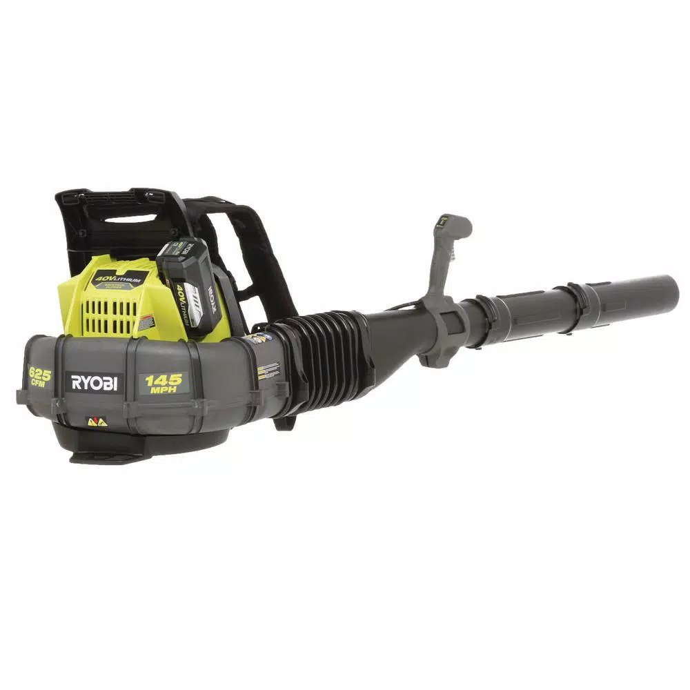 RYOBI Reconditioned 40V Lithium-Ion Cordless Backpack Blower with 5 Ah Battery and Charger