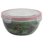 Unbranded 10-Piece Round Plastic Food Storage Container Set with Locking Snap-On Lids, Red thumbnail 5