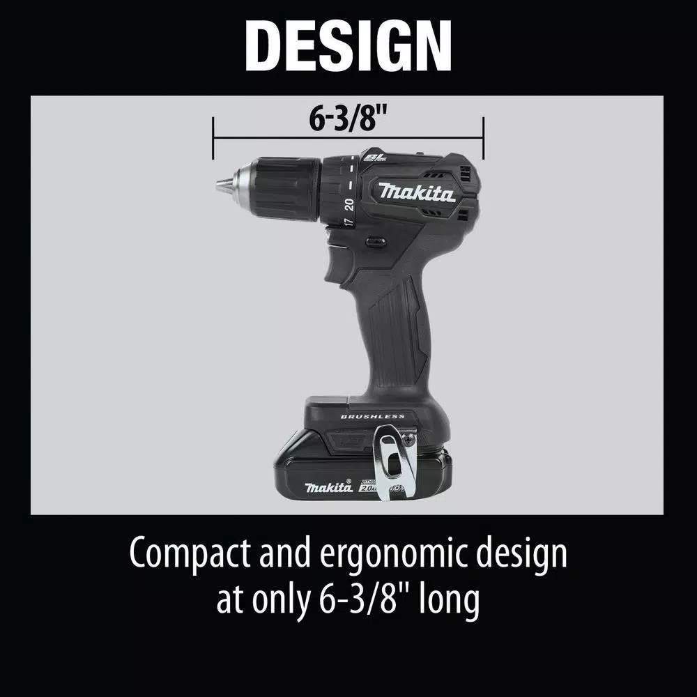 Makita 18V LXT Sub-Compact Brushless 1/2 in. Driver-Drill Kit with Bonus LED Flashlight