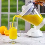 Ovente 25W Electric Citrus Juicer, 34 oz. Capacity, Auto-Reversing Cones, White thumbnail 7