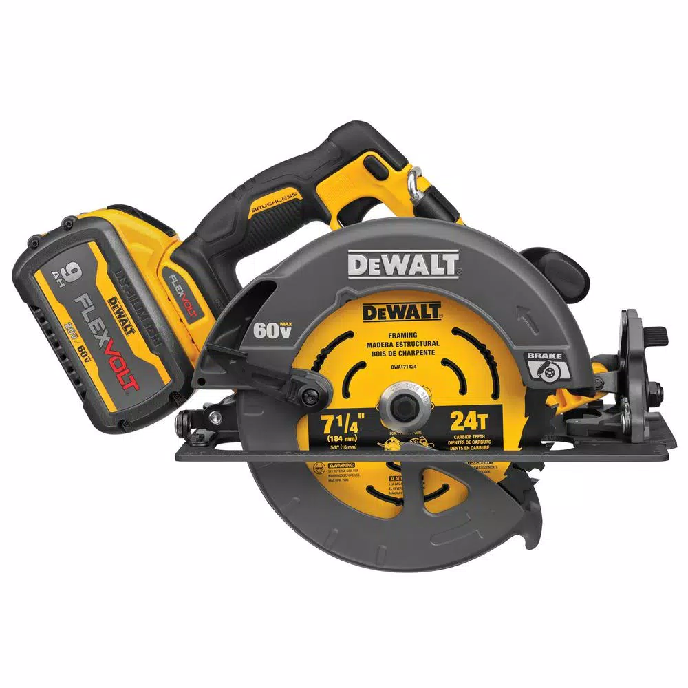DEWALT FLEXVOLT 60V MAX 7-1/4 in. Brushless Circular Saw & 20V MAX High Torque Impact Wrench Combo Kit