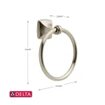 Delta Amaya Brushed Nickel Towel Ring with SpotShield Technology thumbnail 3