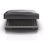 George Foreman Rapid Grill 80 sq. in. Electric Indoor Grill and Panini Press, Black thumbnail 2