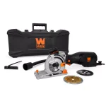 WEN 5 Amp 3-1/2 in. Compact Plunge Cut Circular Saw with Laser and Carrying Case thumbnail 1