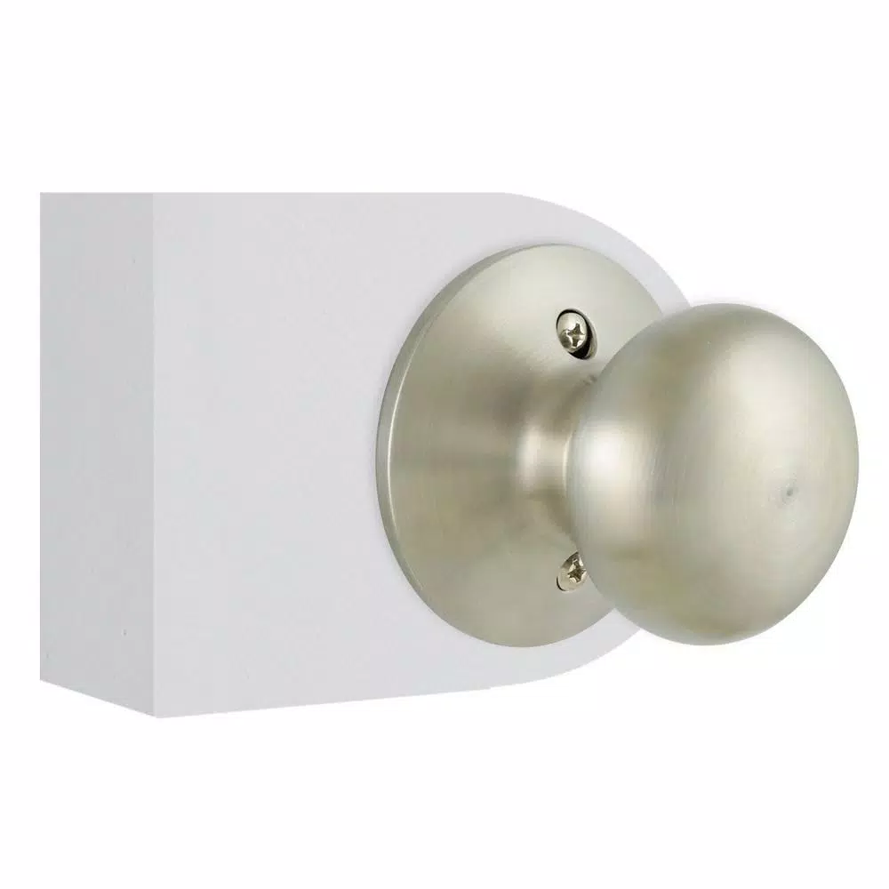 Defiant Berwick Stainless Steel Dummy Door Knob, Flat Ball Style, Interior Residential