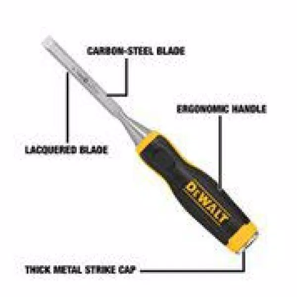 DEWALT 3/8 in. Wood Chisel with Carbon Steel Blade
