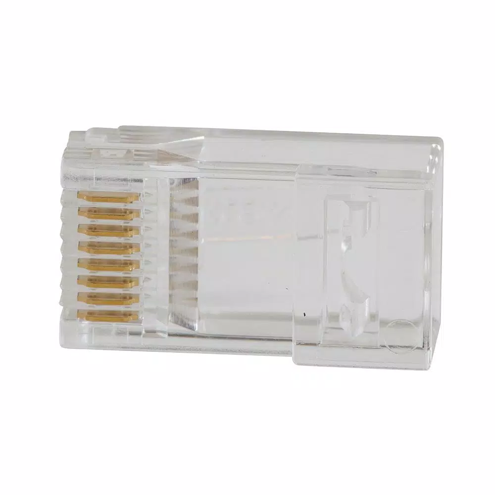 Klein Tools Pass-Thru Modular Crimper, Radial Stripper, and CAT5e Connector Set (20-Pack)