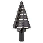 Milwaukee #5 Step Drill Bit, 1/4 in. - 1-3/8 in., Black Oxide, 3-Flat Shank thumbnail 1