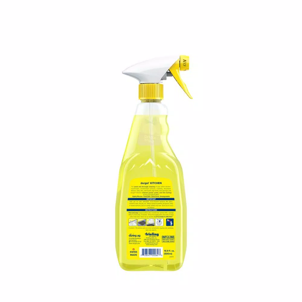 Durgol Kitchen Cleaner Spray - Multi-Surface Degreaser & Lime Remover, 16.9 oz