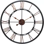 Infinity Instruments Metal Fusion 28 in. Round Metal Wall Clock - Black thumbnail 1