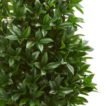 Nearly Natural 56-In. Bay Leaf Cone Topiary Artificial Tree with Black Planter, UV-Resistant Indoor/Outdoor thumbnail 2