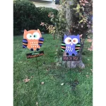 Worth Imports 36 in. Metal Halloween Owl Yard Decoration on Stake (Set of 2) thumbnail 3