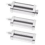 KitchenAid 3-Piece Gray Pasta Roller and Cutter Attachment Set for KitchenAid Stand Mixers thumbnail 1