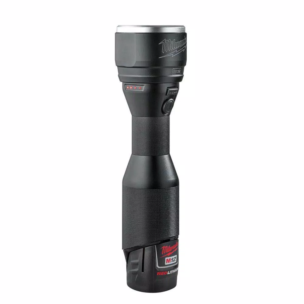 Milwaukee M12 12V Lithium-Ion Cordless LED High Performance Flashlight Kit with 1.5Ah Battery & Charger
