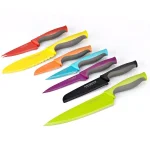 Cook N Home 14-Piece Multicolor Nonstick Carbon Stainless Steel Kitchen Knife Set with Sheaths thumbnail 4