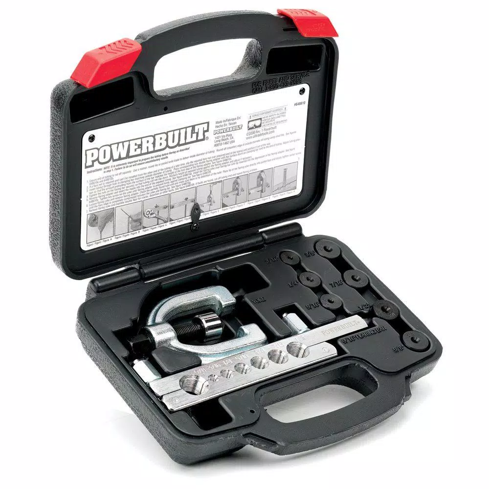 Powerbuilt Double Flaring Tool Kit for Automotive Tubing - Single and Double Flare