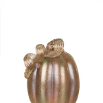 Glitzhome Blue and Gold Glittery Glass Pumpkin Set of 2 - Handmade Indoor Tabletop Decor thumbnail 5