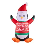 Home Accents Holiday 6 ft. Airblown Inflatables Animated Shivering Penguin Holiday Decor thumbnail 1