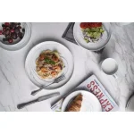 Stone Lain 32-Piece Gray Marble Porcelain Dinnerware Set for 8 thumbnail 5