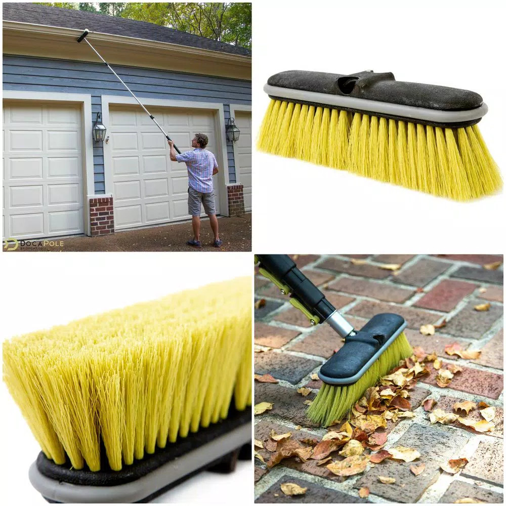 DocaPole Ultimate 3-Brush Kit with 24 ft. Extension Pole for High-Reach Cleaning