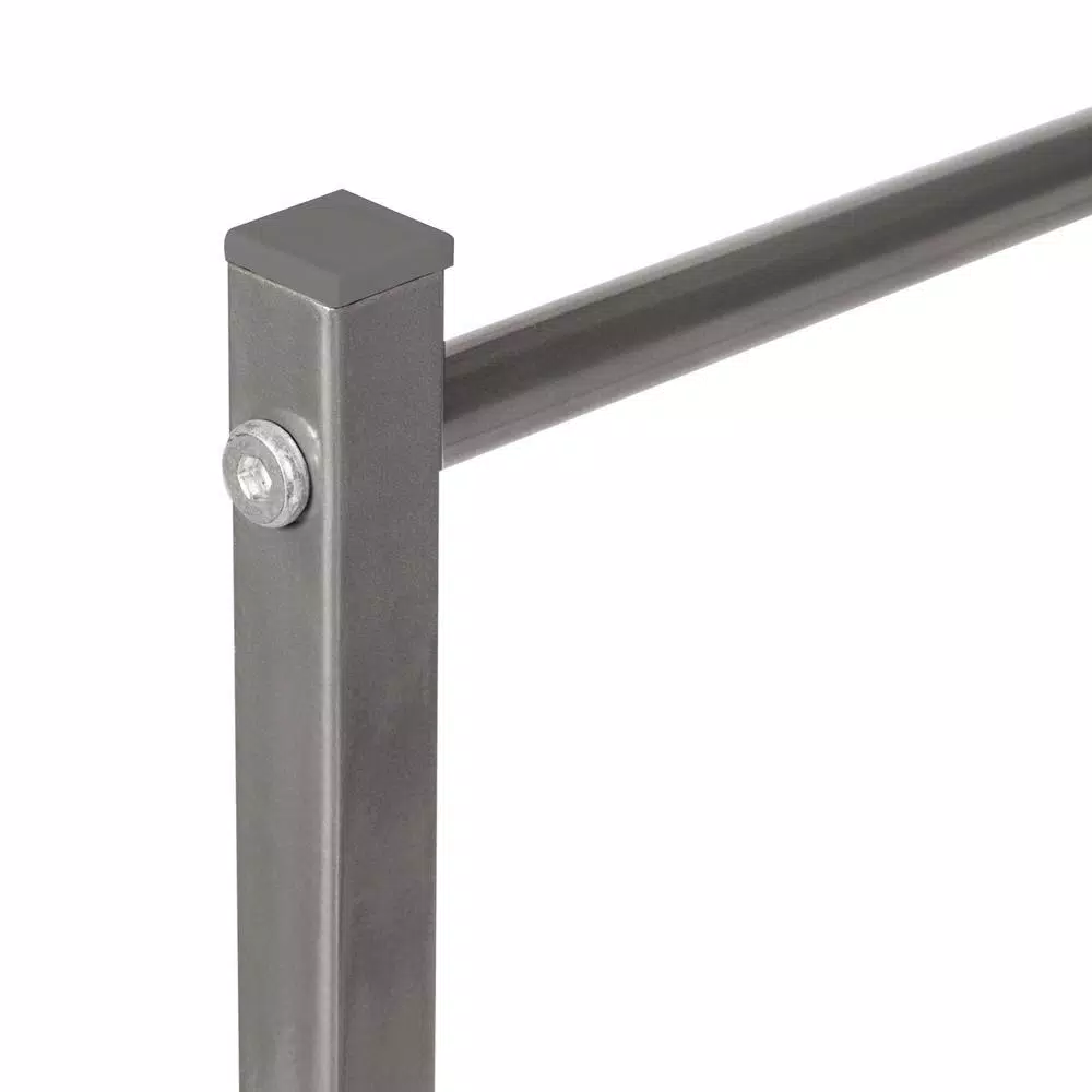 Honey-Can-Do Silver 3-Tier Freestanding Bathroom Towel Rack, Modern Angular Steel Design
