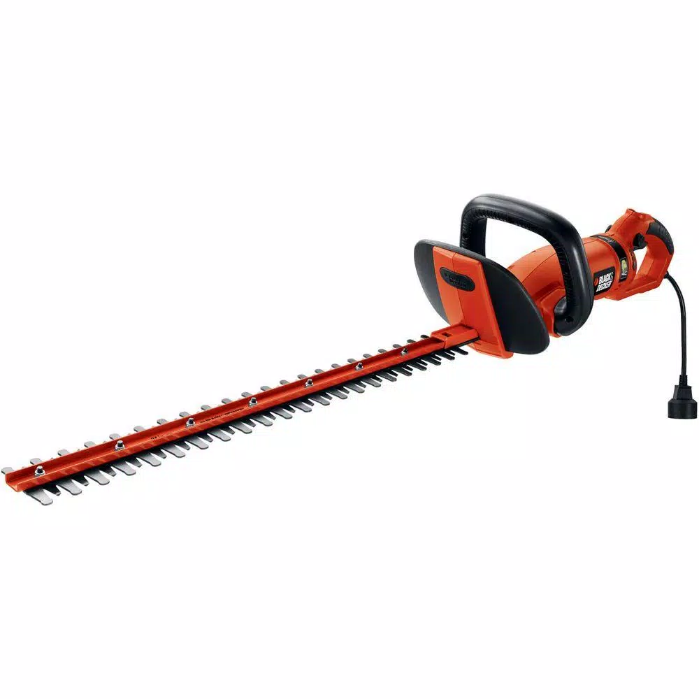 BLACK+DECKER 24 in. Hedge Hog Corded Electric Hedge Trimmer with Rotating Handle, 3.3 Amp