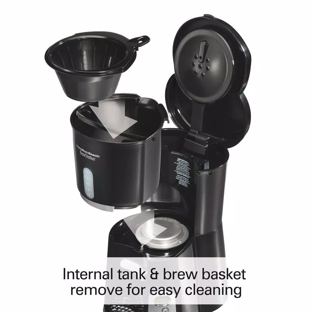 Hamilton Beach BrewStation 10-Cup Drip Coffee Maker with Internal Tank, Black