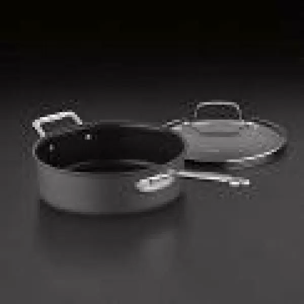 Cuisinart Chef's Classic 3.5 Qt. Hard-Anodized Aluminum Nonstick Saute Pan with Glass Lid, Black
