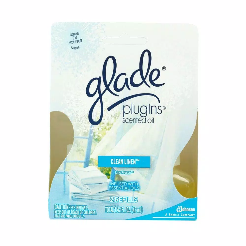 Glade Plug-Ins Scented Oil Refill, Clean Linen, 0.71 oz (6-Pack)