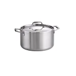 Tramontina Gourmet Tri-Ply Clad 6 Qt. Stainless Steel Sauce Pot with Lid thumbnail 1